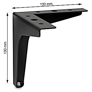 Walteco Möbelfuß (L x B x H: 13 x 13 x 13 cm, Traglast: 80 kg, Stahl)