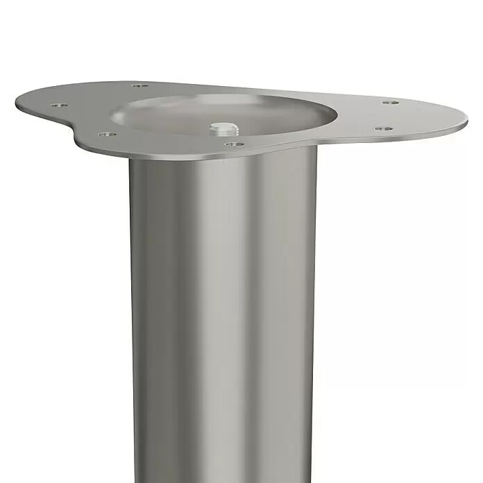 Walteco Möbelfuß - L x B x H: 6 x 6 x 20 cm, Ø x H: 6 x 20 cm, Traglast: 75 kg, Stahl, Nickel - Detailaufnahme