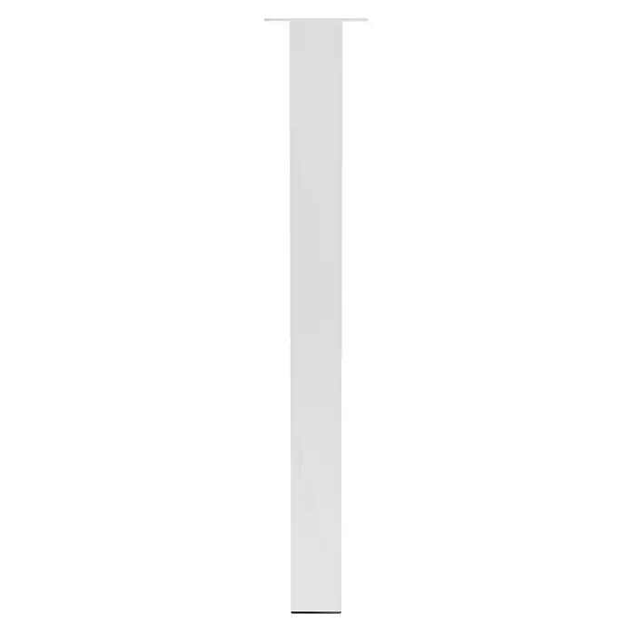 Walteco Teleskop-Möbelfuß - B x L: 6 x 6 cm, Höhenverstellung: 71 cm - 72 cm, Traglast: 75 kg, Stahl, Weiß - Elegantes, minimalistisches Tischbein aus Metall, ideal für moderne Möbeldesigns und zur individuellen Anpassung von Tischen.
