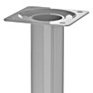 Walteco Möbelfuß (L x B x H: 3 x 3 x 30 cm, Ø x H: 3 x 30 cm, Traglast: 50 kg, Stahl, Grau) | BAUHAUS