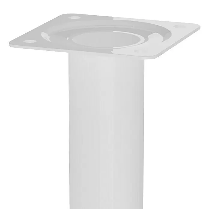 Walteco Möbelfuß - L x B x H: 3 x 3 x 30 cm, Ø x H: 3 x 30 cm, Traglast: 50 kg, Stahl, Weiß - Detailaufnahme
