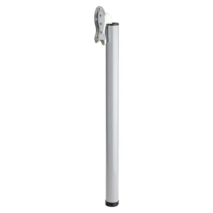 Walteco Möbelfuß klappbar - L x B x H: 5 x 5 x 71 cm, Ø x H: 50 x 71 cm, Traglast: 50 kg, Stahl - Dieser Pfosten verfügt über eine robuste silberne Oberfläche, die ideal für verschiedene Befestigungen und Anwendungen ist.