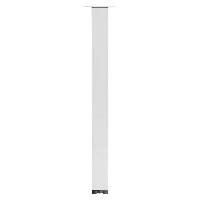 Walteco Teleskop-Möbelfuß - B x L: 6 x 6 cm, Höhenverstellung: 70 cm - 110 cm, Traglast: 80 kg, Stahl, Weiß, Eckig - Ein stabiles, weißes Tischbein, ideal für DIY-Projekte oder zur Erneuerung Ihrer Möbel. Perfekt für einen modernen Look und zuverlässigen Halt.