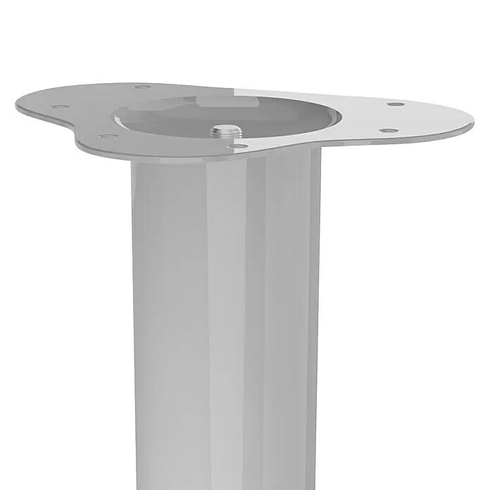 Walteco Möbelfuß - L x B x H: 6 x 6 x 110 cm, Ø x H: 6 x 110 cm, Traglast: 75 kg, Stahl, Grau - Detailaufnahme