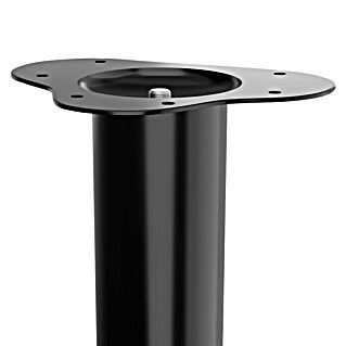 Walteco Noga za pohištvo (Do x Š x V: 6 x 6 x 90 cm, Ø x V: 6 x 90 cm, Nosilnost izdelka: 75 kg, Jeklo, Črna)