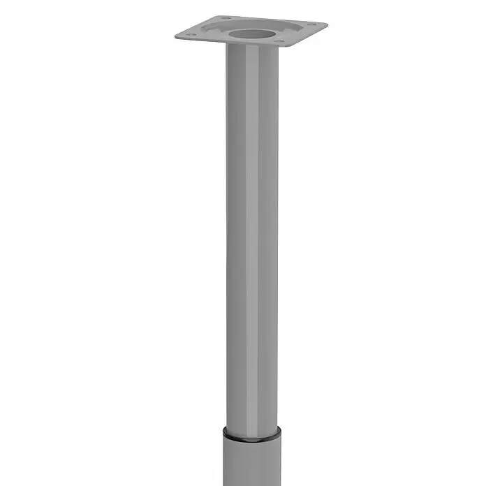 Walteco Teleskop-Möbelfuß - B x L: 3 x 3 cm, Durchmesser: 3 cm, Höhenverstellung: 30 cm - 50 cm, Traglast: 30 kg, Stahl, Grau - Detailaufnahme