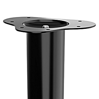 Walteco Noga za pohištvo (Do x Š x V: 6 x 6 x 70 cm, Ø x V: 6 x 70 cm, Nosilnost izdelka: 75 kg, Jeklo, Črna)