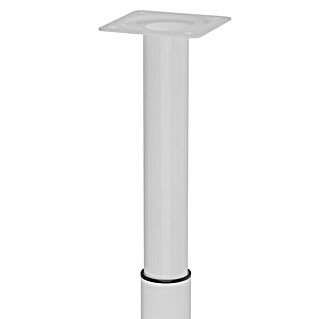 Walteco Teleskopska noga za namještaj (Š x D: 3 x 3 cm, Promjer: 3 cm, Podešavanje po visini: 21 cm - 35 cm, Nosivost: 30 kg, Čelik, Bijela)