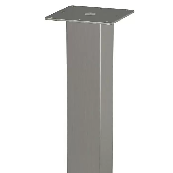Walteco Teleskop-Möbelfuß - B x L: 6 x 6 cm, Höhenverstellung: 71 cm - 72 cm, Traglast: 75 kg, Stahl, Nickel - Detailaufnahme