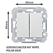 Siemens DELTA Viva Serienschalter SIE039611 (Polar Weiß, Glänzend, 10 A, Unterputz) | BAUHAUS