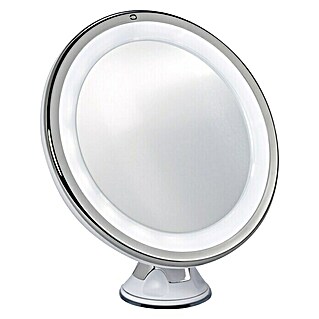Venus Espejo cosmético Linda (Aumento: x 10, Con iluminación, Funciona con pilas, Redonda)