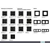 Siemens DELTA Mega Kreuzschalter SIE039468 (Carbon Metallic, Glänzend, 10 A, Unterputz) | BAUHAUS