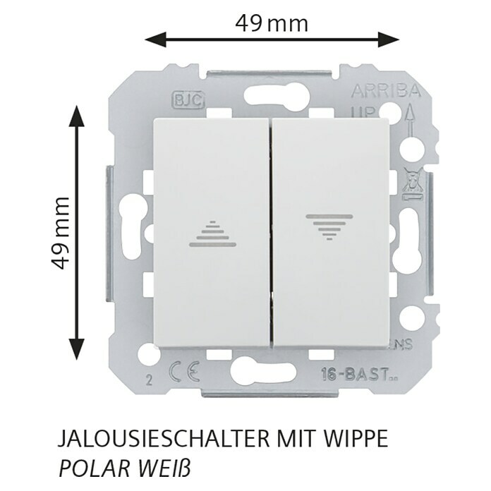 Siemens DELTA Viva Jalousieschalter SIE039741 (Polar Weiß, Glänzend, 10 A, Unterputz) | BAUHAUS