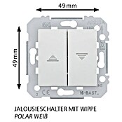 Siemens DELTA Viva Jalousieschalter SIE039741 (Polar Weiß, Glänzend, 10 A, Unterputz) | BAUHAUS