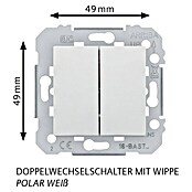 Siemens DELTA Viva Doppelwechselschalter SIE039635 (Polar Weiß, Unterputz, Kunststoff, 10 A) | BAUHAUS