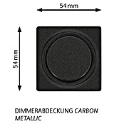 Siemens DELTA Mega Dimmerabdeckung SIE039543 (Carbon Metallic, Glänzend, Kunststoff, Unterputz) | BAUHAUS