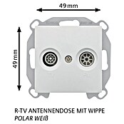 Siemens DELTA Viva Antennendose SIE039734 (Polar Weiß, Glänzend, Unterputz) | BAUHAUS