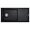 Carea Einbauspüle Dukkah (98 x 50 cm, 1 Becken, CAREAlith®, Schwarz)