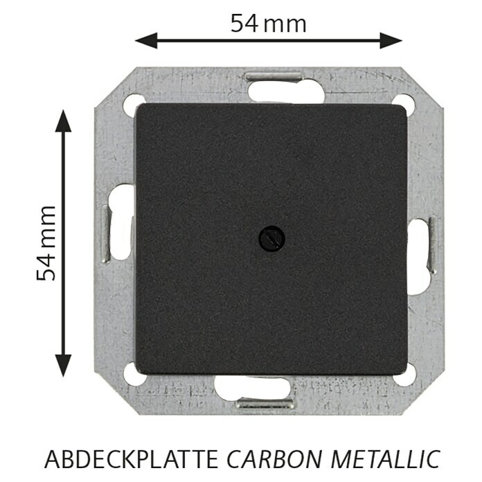 Siemens DELTA Mega Blindabdeckung SIE039536 (Carbon Metallic, Kunststoff, IP20, Unterputz) | BAUHAUS