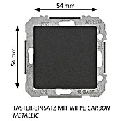 Siemens DELTA Mega Taster SIE039451 (Carbon Metallic, Glänzend, 10 A, Unterputz) | BAUHAUS