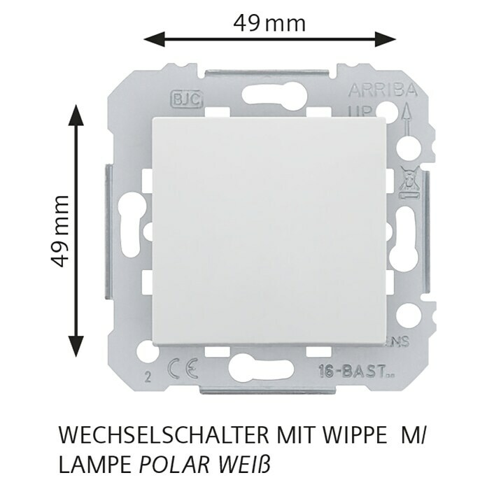 Siemens DELTA Viva Kontrollschalter SIE039642 (Polar Weiß, Glänzend, 10 A, Unterputz) | BAUHAUS