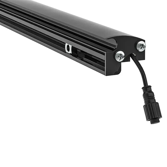 LyghtUp Zaunbeleuchtung - Länge: 246 cm, Anthrazit, Passend für: Doppelstabmatten und Gabionen - Schwarze LED-Lichtleiste mit Stromkabel und Schrauben zur Befestigung für eine moderne Beleuchtungslösung.