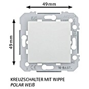 Siemens DELTA Viva Kreuzschalter SIE039666 (Polar Weiß, Glänzend, 10 A, Unterputz) | BAUHAUS