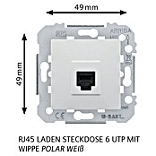 Siemens DELTA Viva Netzwerk-Anschlussdose SIE039710 (Polar Weiß, Glänzend, 16 A, Unterputz) | BAUHAUS