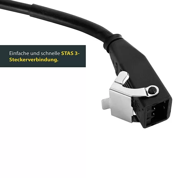 Schellenberg Raffstore-Motor Plus 9 Nm - Länge: 310 mm, Passend für: Motorisierung eines Schellenberg Raffstores mit bis zu 9 m² Fläche - Schwarzes Kabel mit schwarzem STAS 3-Stecker und silbernem Metallclip.