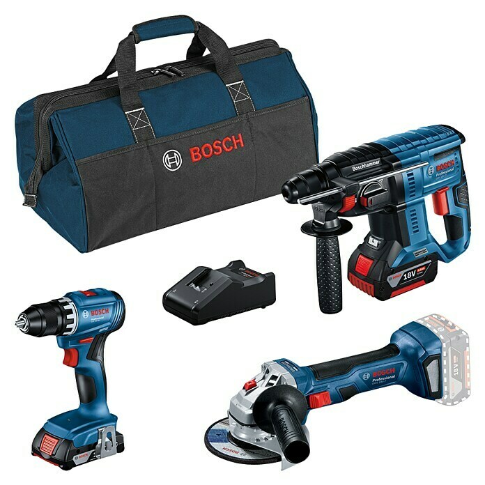 Bosch Professional AmpShare Ensemble d'outils 3 Tool Kit (18 V, 2
