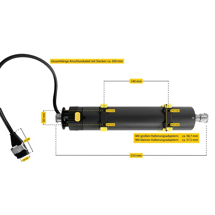 Schellenberg Raffstore-Motor Plus 9 Nm (Länge: 310 mm, Passend für: Motorisierung eines Schellenberg Raffstores mit bis zu 9 m² Fläche) | BAUHAUS