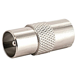 Schwaiger Koaksialni adapter (IEC vtič, IEC vtičnica, Kovina, Nikljano, 1 kos)