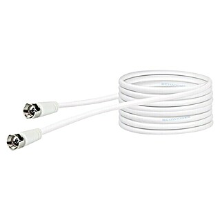 Schwaiger SAT-Anschlusskabel (10 m, Weiß, 75 dB, F-Stecker)