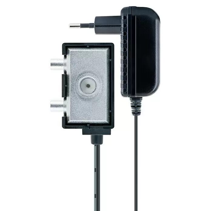 Schwaiger Zwei-Geräteverstärker - 47 - 862 MHz, 2 x 8 dB, Kabellänge: 1,5 m - Detailaufnahme