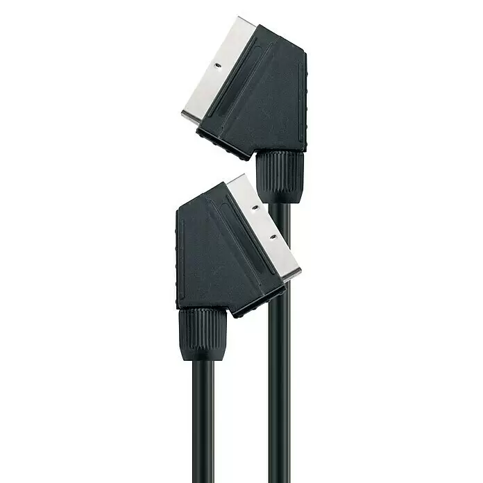 Schwaiger Scart-Kabel - Länge: 1,5 m, Schwarz, 6,8 mm - Detailaufnahme