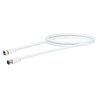 Schwaiger Adapterkabel SAT/Antenne (F-Stecker, IEC-Buchse, Weiß, > 75 dB)