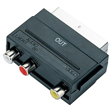 Schwaiger Video-AV-Adapter OUT (1 x Scart-Stecker, 3 x Cinch-Kupplung)