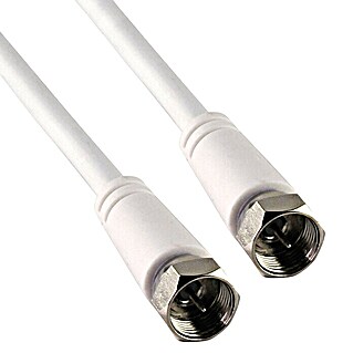 Schwaiger Priključni kabel za satelitsku antenu (1,5 m, Bijele boje, > 75 dB, F utikač)