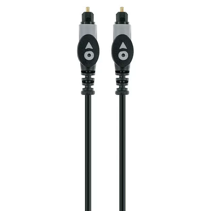 Schwaiger Lichtwellenleiter-Kabel - 1,5 m, Schwarz, Toslink-Stecker - Detailaufnahme