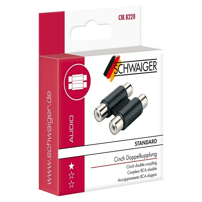 Schwaiger Audio-Adapter (Cinch-Buchse, 2-fach)