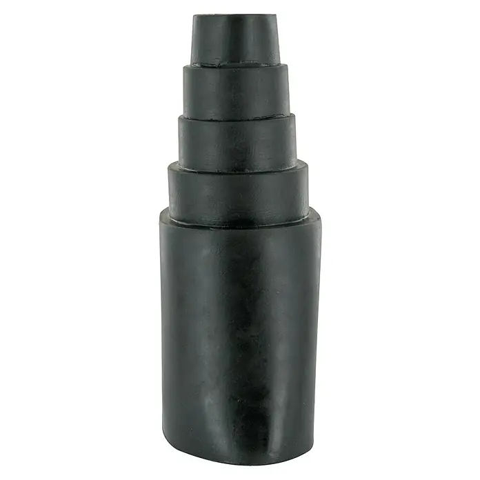 Schwaiger Manschette - Passend für: Rohre bis 60 mm Außendurchmesser - Schwarzer, mehrstufiger Gummiadapter für verschiedene Schlauchgrößen, ideal für Werkstatt und Sanitär.