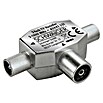 Schwaiger Aufsteckverteiler (2-fach, 2 x Koax-Stecker, 1 x Koax-Buchse, 5 - 1.000 MHz, Vollgeschirmt)