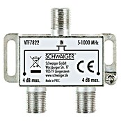 Schwaiger Verteiler (2-fach, F-Buchse, 5 - 1.000 MHz, 4 dB)