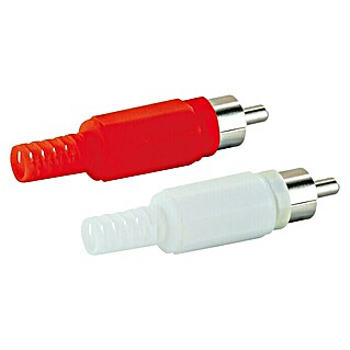 Schwaiger Cinch-Stecker Set (2 Stk., Weiß/Rot)