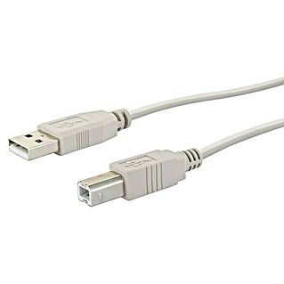 Schwaiger USB-kabel 2.0 (3 m, Grijs, USB 2.0 A mannelijk naar USB 2.0 B mannelijk)