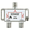 Schwaiger Verteiler (2-fach, F-Buchse, 5 - 2.250 MHz, 6,5 dB)