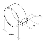 Air-Circle Manschette (Passend für: Rohrradialventilator 100, 2 Stk.)