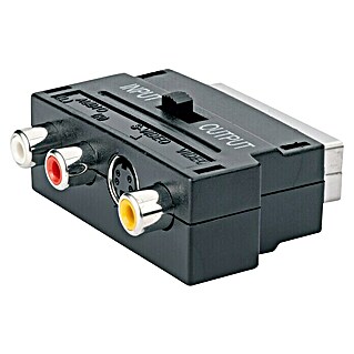 Schwaiger Videoadapter (3 x Cinch-Kupplung, 1 x Scart-Stecker, 1 x S-Video-Kupplung)