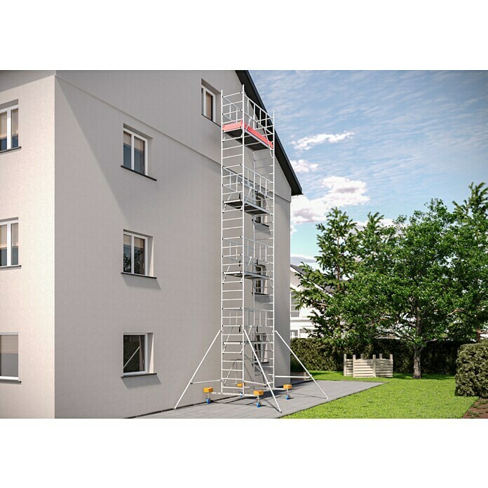 Krause ProTec XS Klappgerüst (Arbeitshöhe: 9,8 m, Bühnengröße: 2 x 0,6 m, Belastbarkeit: 200 kg/m²) | BAUHAUS