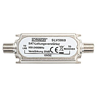 Schwaiger SAT-ZF-Leitungsverstärker (F-Buchse, Frequenz: 950 - 2.400 MHz, 20 dB)